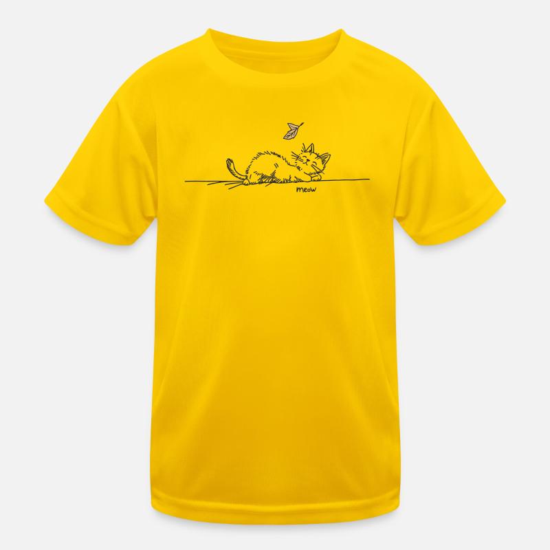 Chat dormant T-shirt sport Enfant