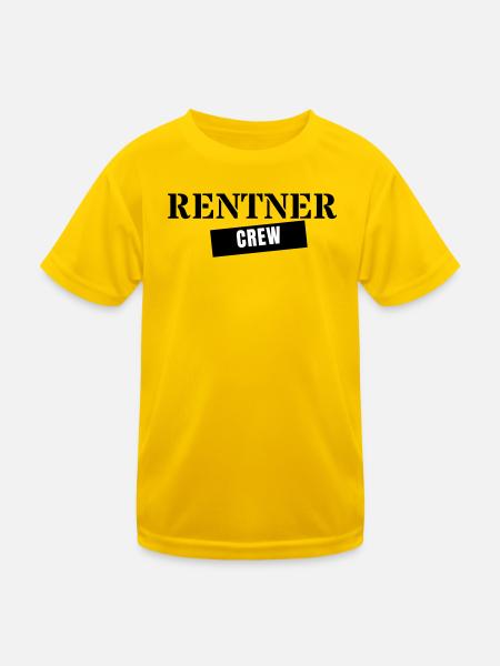 Retired Crew - Retirement Gift Team - Kids Functional T-Shirt - egg yellow - Front