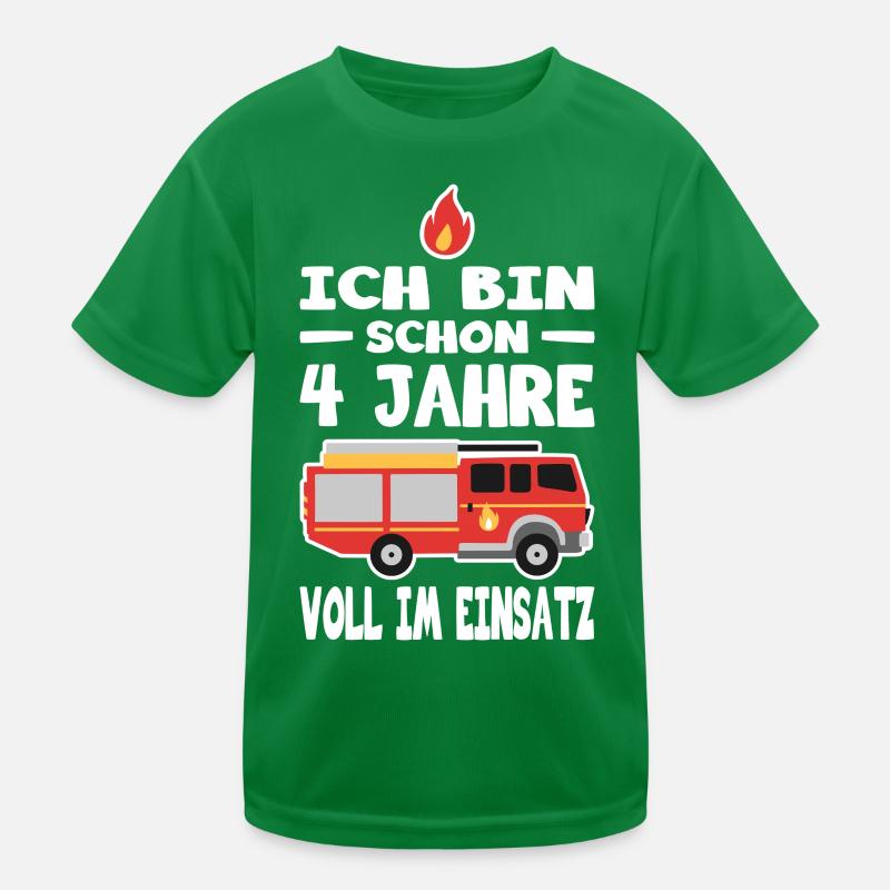 4. Geburtstag Geschenk 4 Jahre Kindergeburtstag Kinder Funktions-T-Shirt