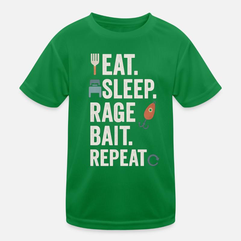 Eat Sleep Rage Bait Repeat, Lustiges Meme Kinder Funktions-T-Shirt