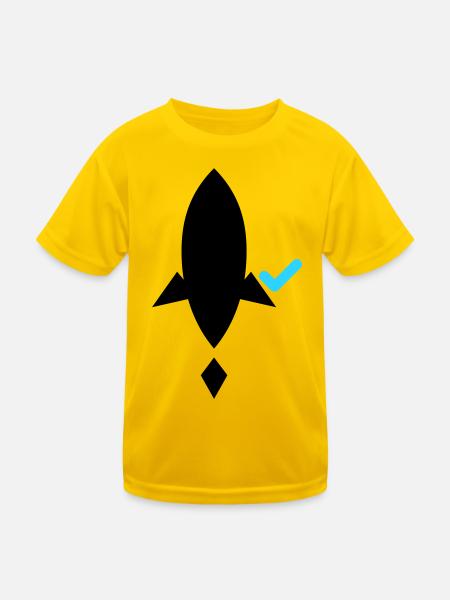 Ship it (after tests pass) – Developer CI/CD - Kinder Funktions-T-Shirt - Eigelb - Vorne