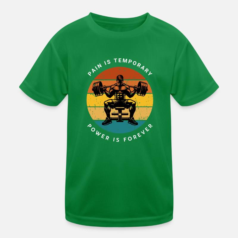 Strength Training Motivational Circle Kids Functional T-Shirt