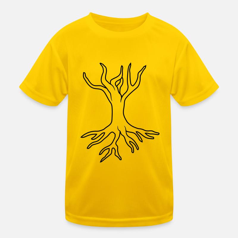 Root tree design Kids Functional T-Shirt
