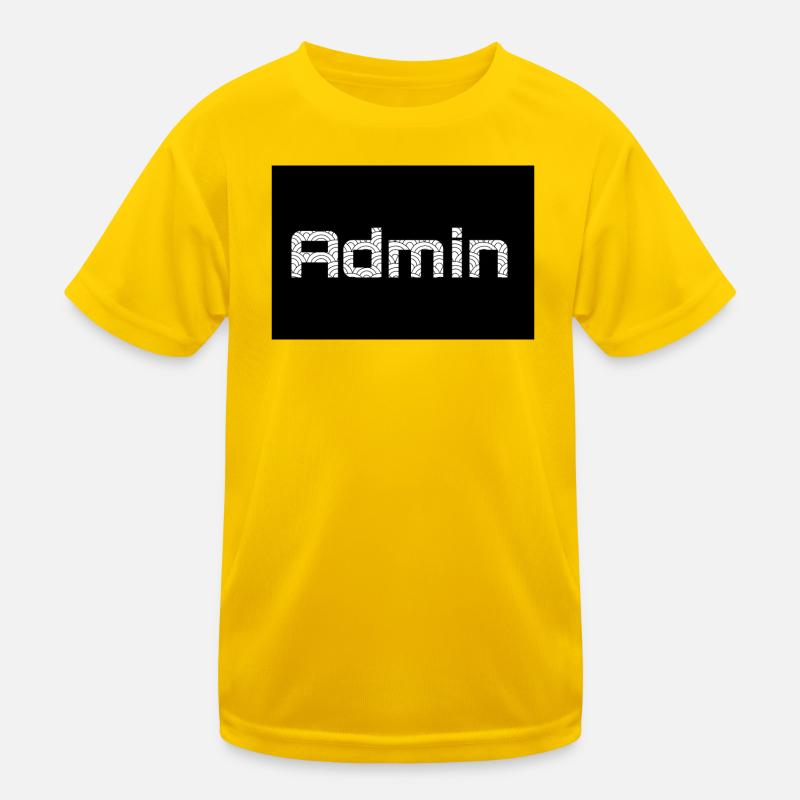 ADMIN Whitewords/Blackbackround Kinder Funktions-T-Shirt