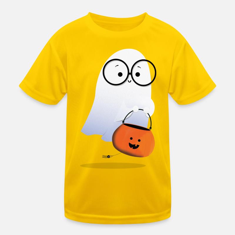 Fantôme avec panier à citrouille T-shirt sport Enfant