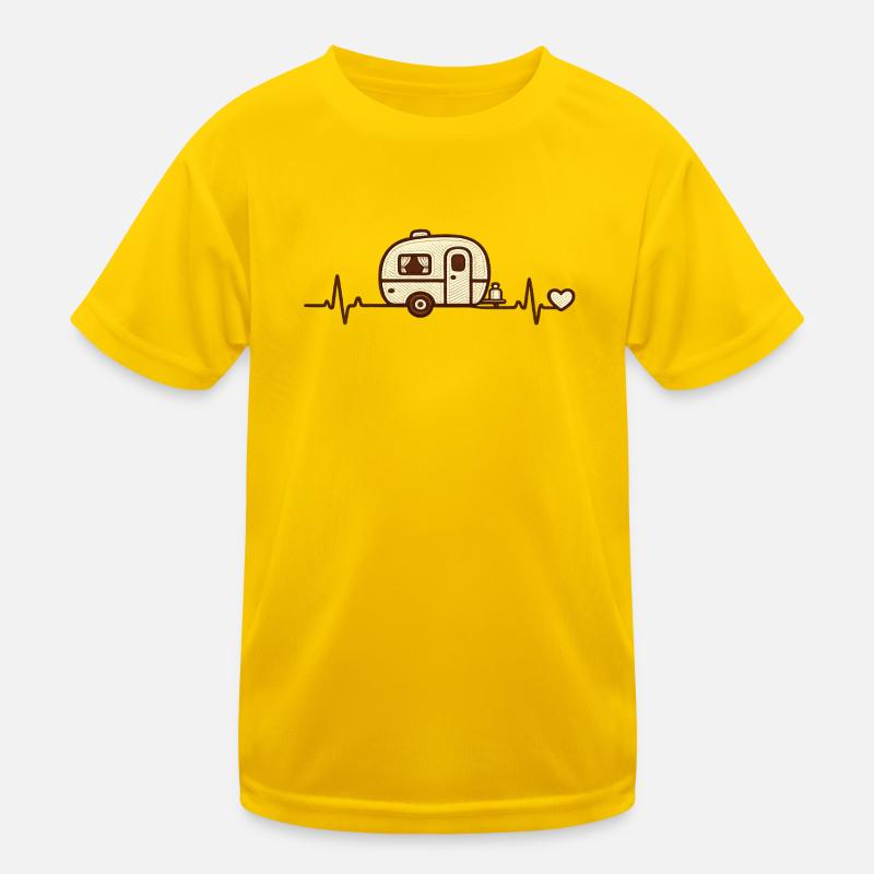 Herz Caravan Retro Sketch Kinder Funktions-T-Shirt