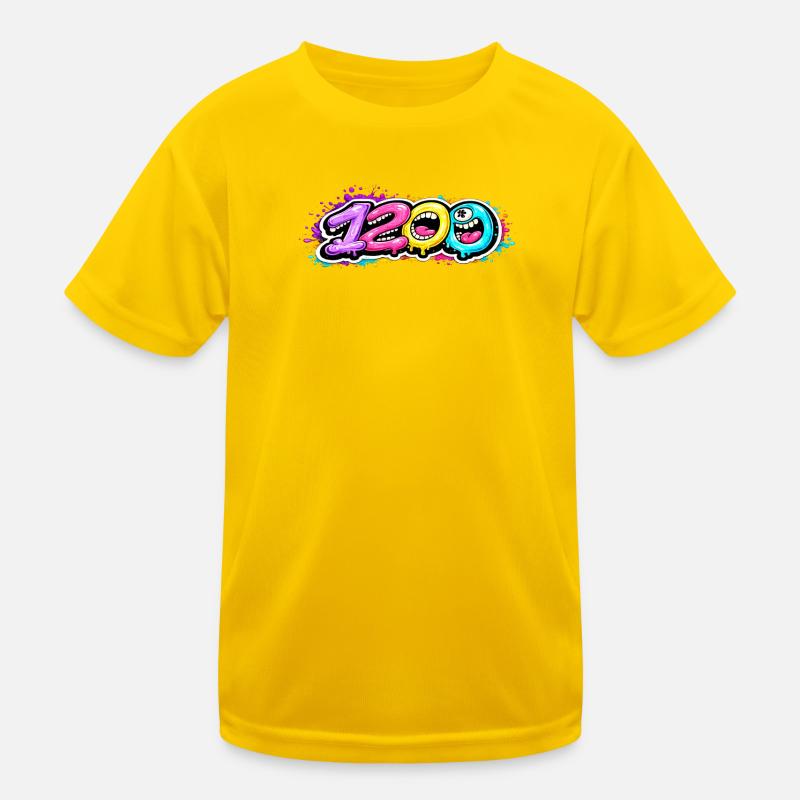 1200 Bubbleface - Kinder Funktions-T-Shirt - Eigelb