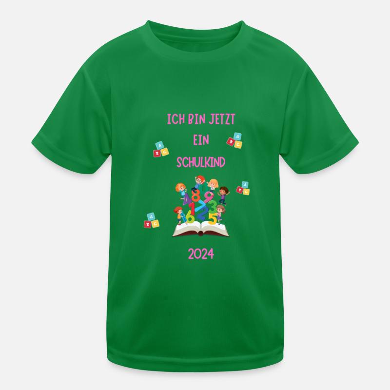 Ich bin ein Schulkind 2024 Kinder Funktions-T-Shirt