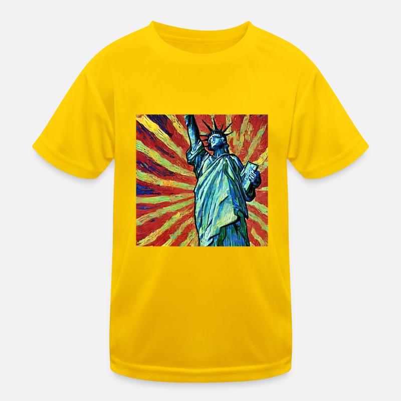 Van Gogh Freiheitsstatue Kinder Funktions-T-Shirt