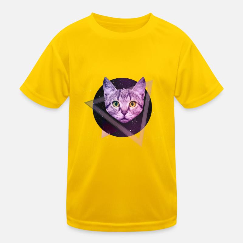 Space Katze Kinder Funktions-T-Shirt