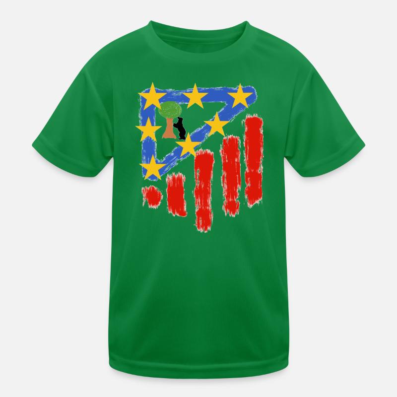 Rød-hvide stjerner Funktionsshirt til børn