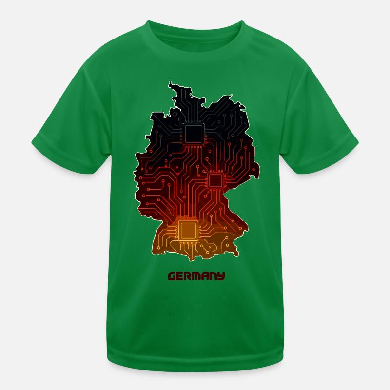 Germany Digital Gradient Kids Functional T-Shirt