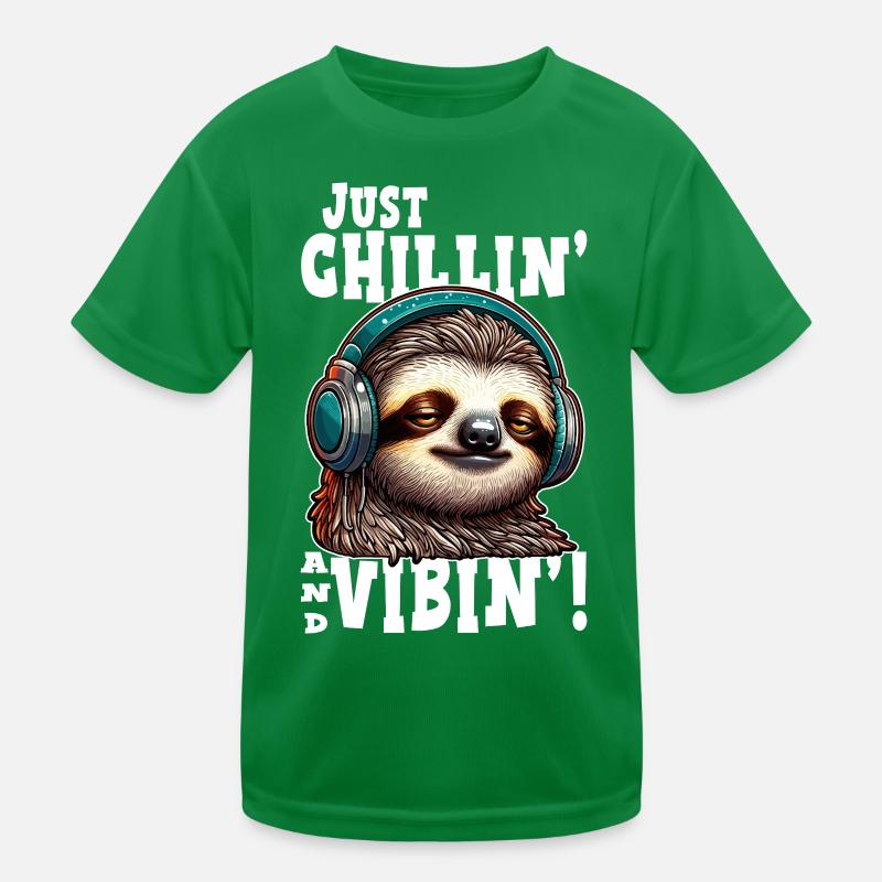 Sloth Chill Vibin graphic T-shirt sport Enfant