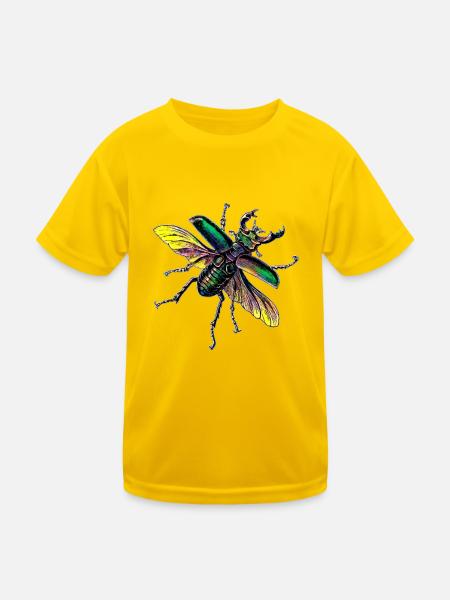 hirschkäfer - Kinder Funktions-T-Shirt - Eigelb