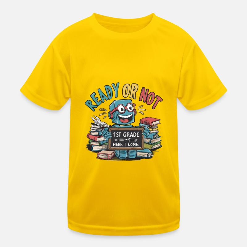 Premier jour d’école pour les petits robots T-shirt sport Enfant