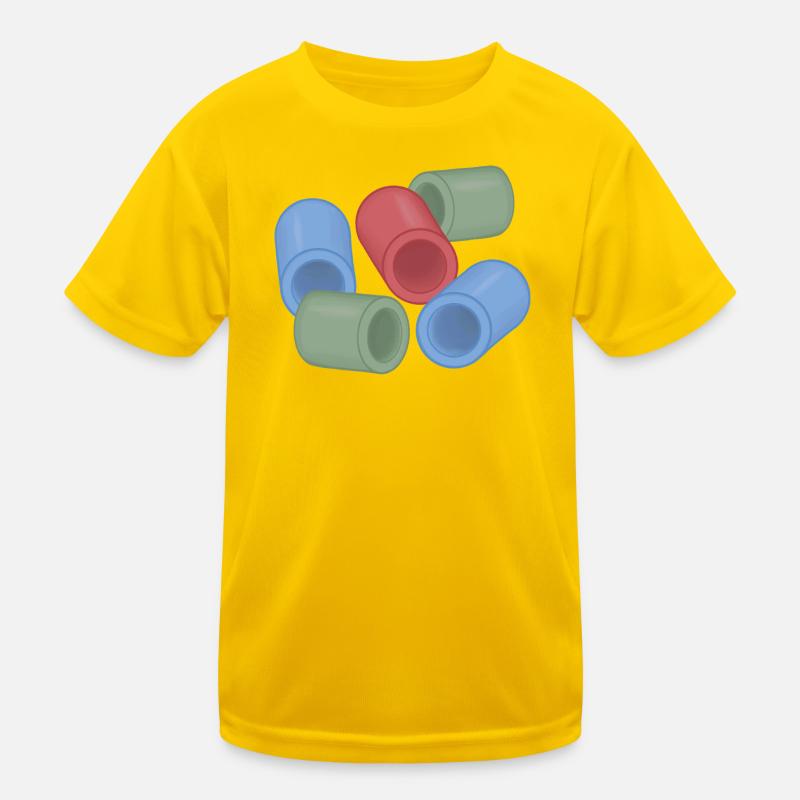 Abstract Color Capsules Ironing Beads Kids Functional T-Shirt