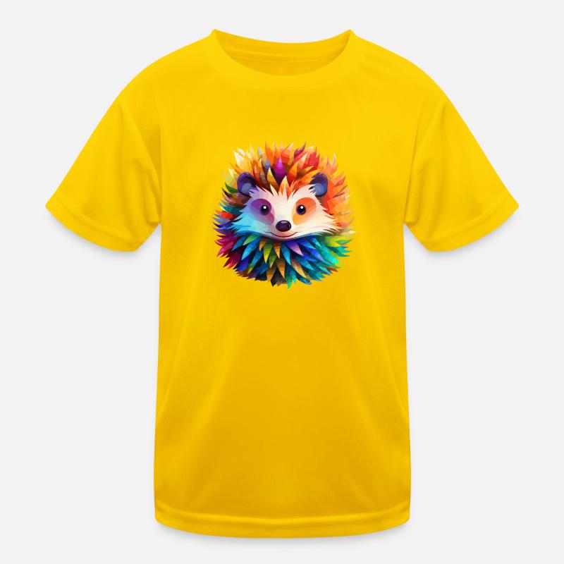 Cute colorful hedgehog Kids Functional T-Shirt