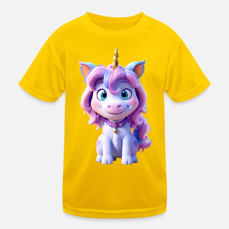 Wunderschönes kleines 3D-Einhorn Kinder Funktions-T-Shirt