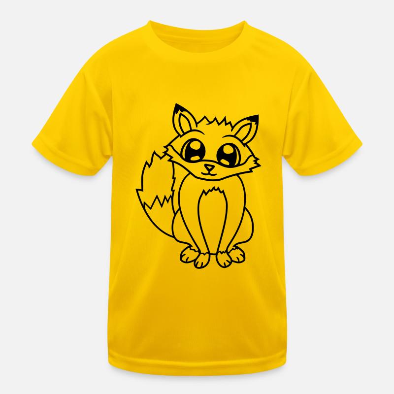 Fuchs Rotfuchs Wildes Tier Schlauer Wald Bewohner Kinder Funktions-T-Shirt
