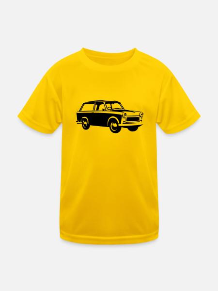  Trabi 601 Kombi - Kinder Funktions-T-Shirt - Eigelb - Vorne
