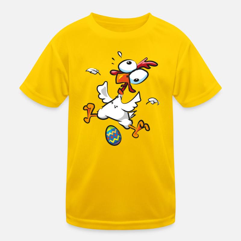 Easter Crazy Chicken Easter Egg Chickens Kids Functional T-Shirt