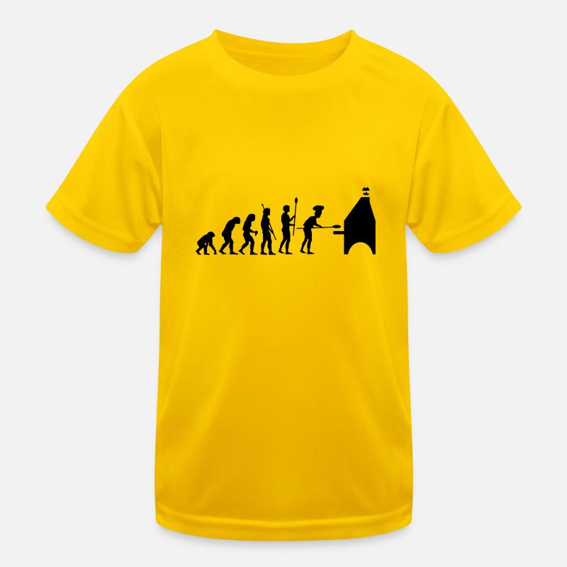 evolution pizza - T-shirt sport Enfant - jaune d'œuf
