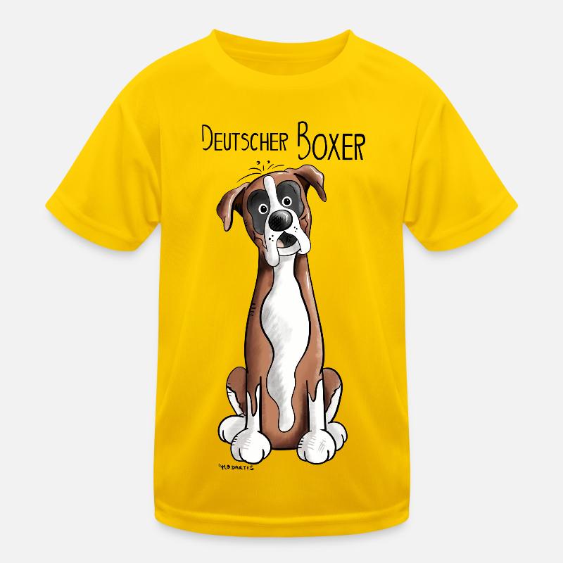 Happy Deutscher Boxer Kinder Funktions-T-Shirt