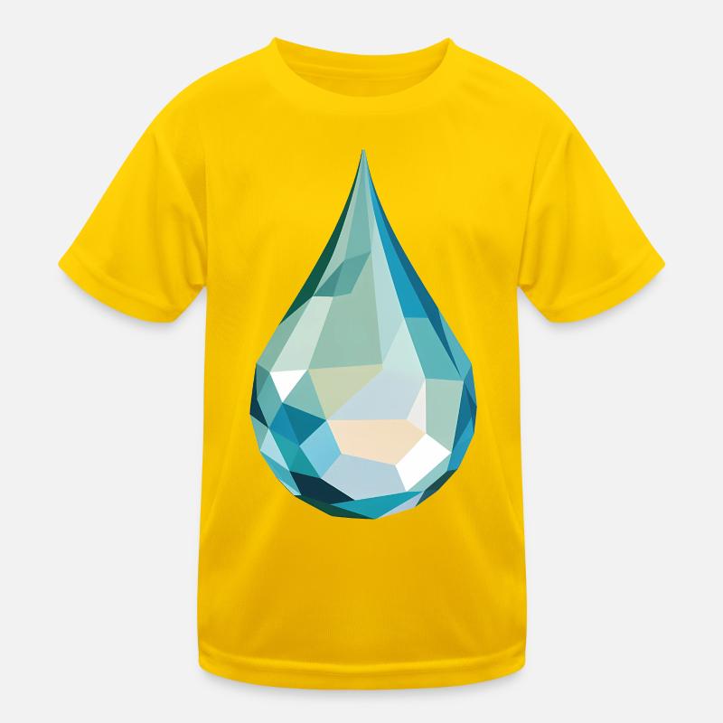 Goutte d’eau - Logo Low Poly cool T-shirt sport Enfant