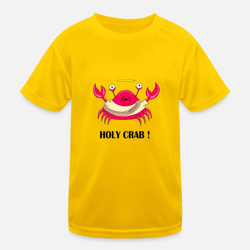 Holy Crab Funny Kids Functional T-Shirt
