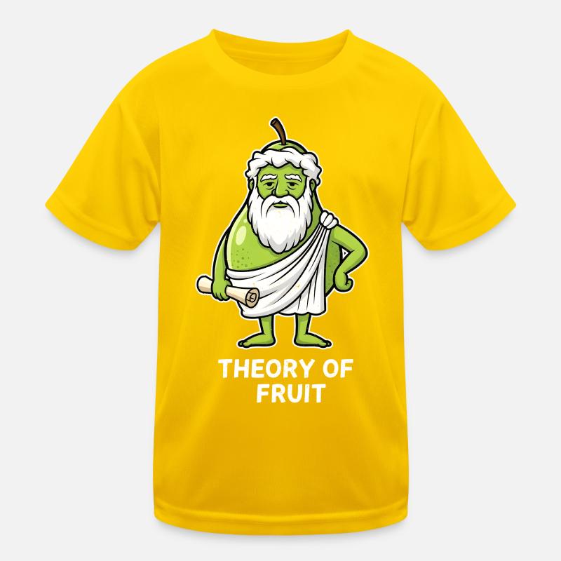 Fruit Theory Green Philosopher Pear Kids Functional T-Shirt