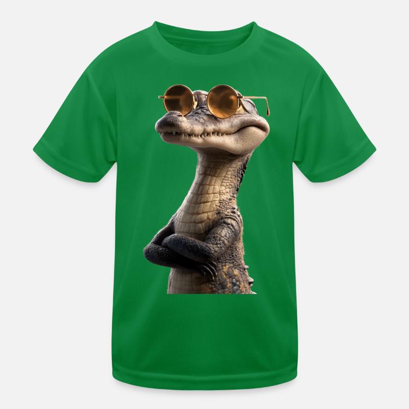 Caïman Crocodile Alligator Reptiles Crocodile Caïmans T-shirt sport Enfant