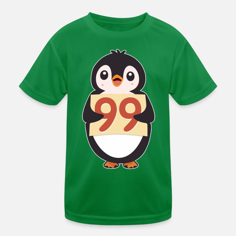Penguin 99 Countdown-Schild Kinder Funktions-T-Shirt