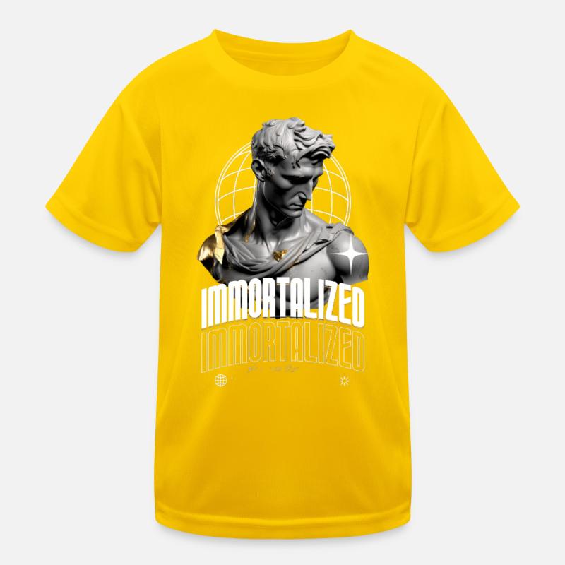 Immortalized Sculpture Globe Kids Functional T-Shirt