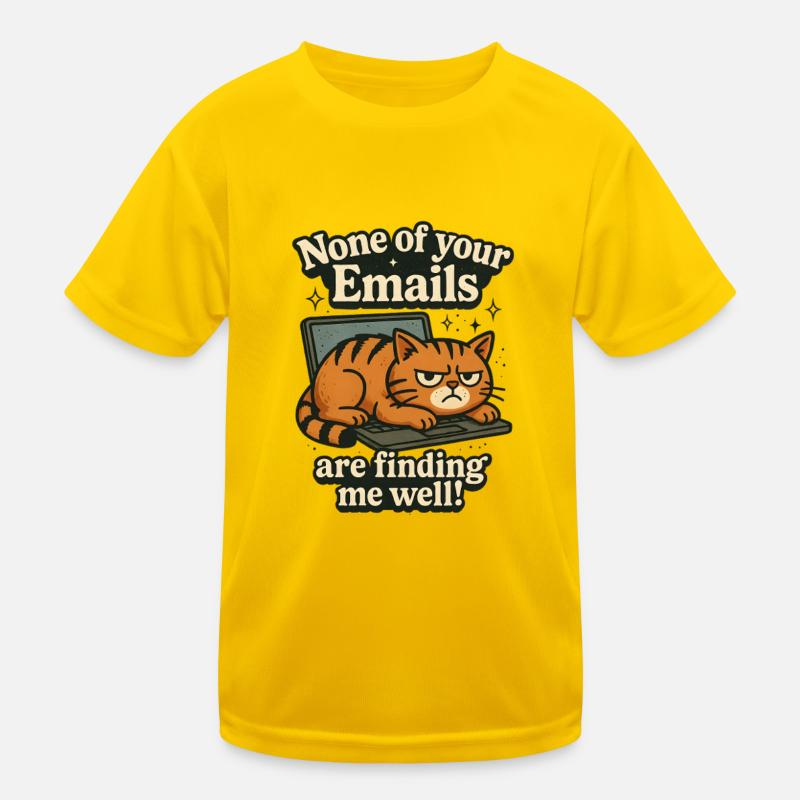 Email Office Drôle de déclaration avec chat T-shirt sport Enfant