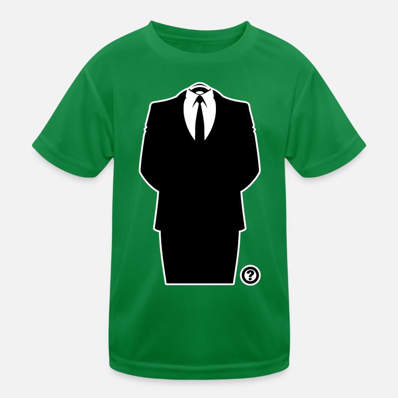 Anon Anzug – Anonymous Hacker Kollektiv Statement Kinder Funktions-T-Shirt