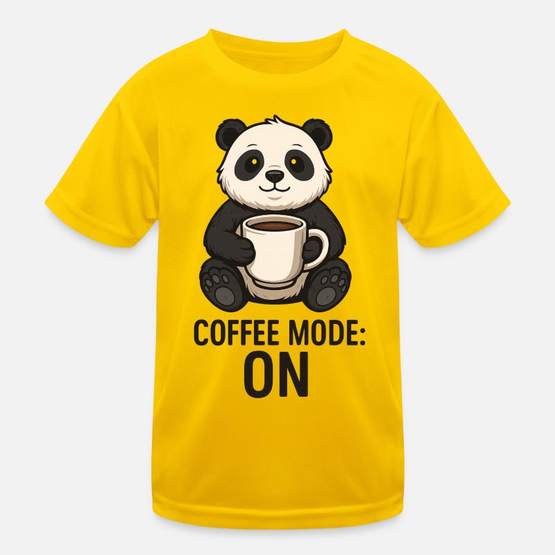 Kaffee Panda Modus An Tier Design  Kinder Funktions-T-Shirt