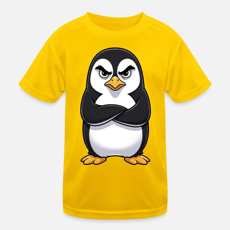 Grumpy Pinguin Cartoon sauer mürrisch genervt T-shirt sport Enfant