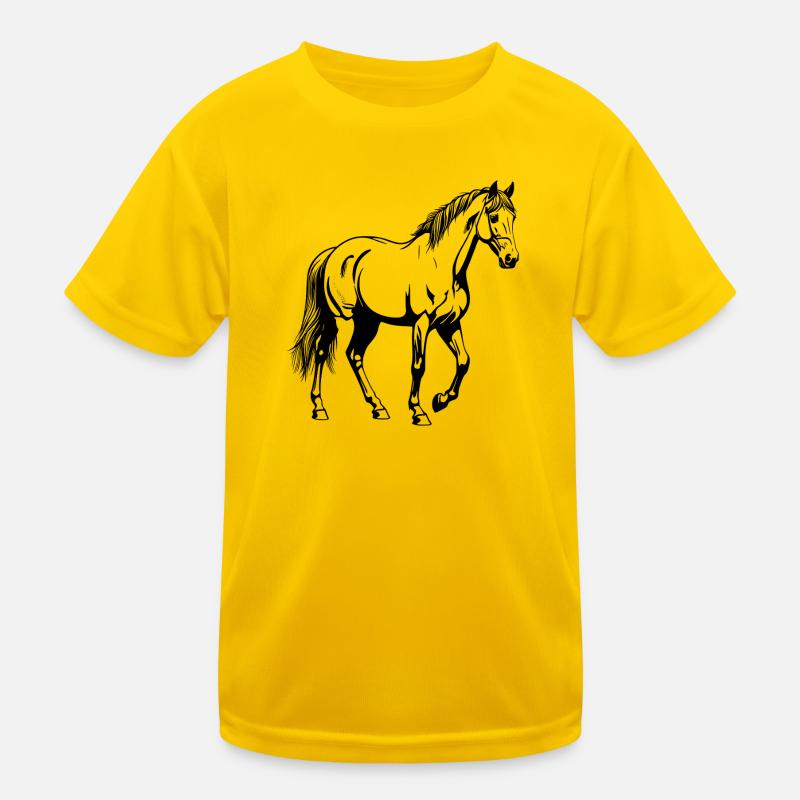 Pferd Kinder Funktions-T-Shirt