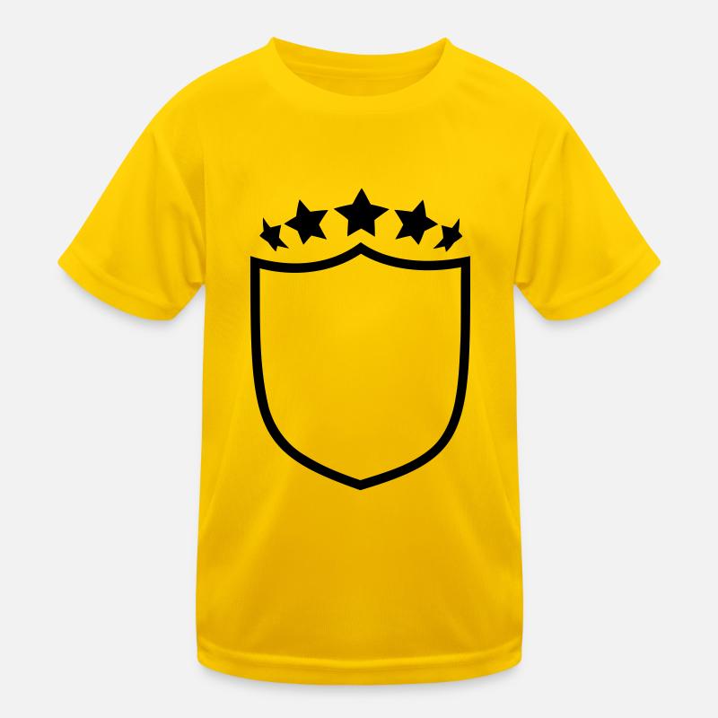 Wappen Sterne leer Vorlage Schild Abzeichen Logo Kinder Funktions-T-Shirt