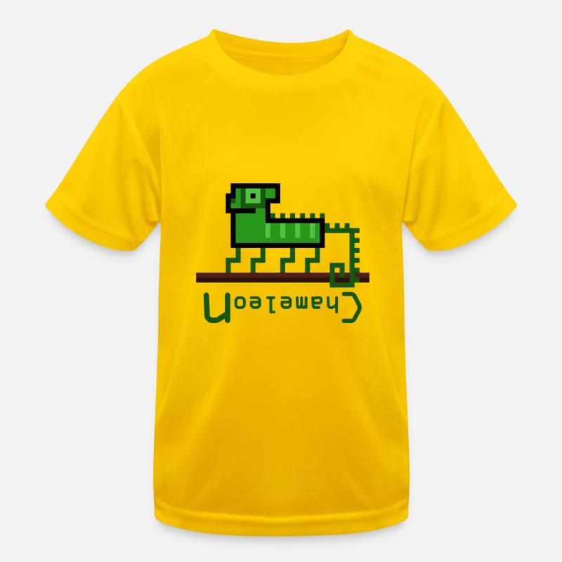 Chamäleon-Logo Kinder Funktions-T-Shirt