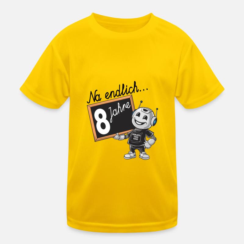 achter Geburtstag, 8. Geburtstag kleiner Roboter Kinder Funktions-T-Shirt