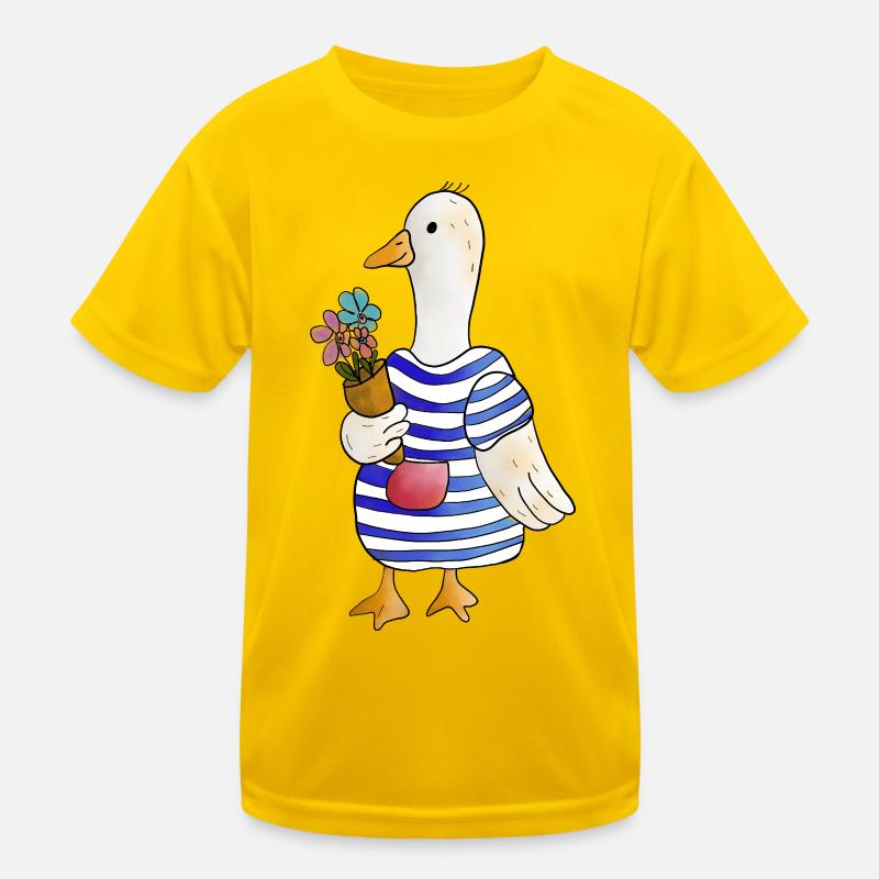 Canard fleur en style rayé T-shirt sport Enfant