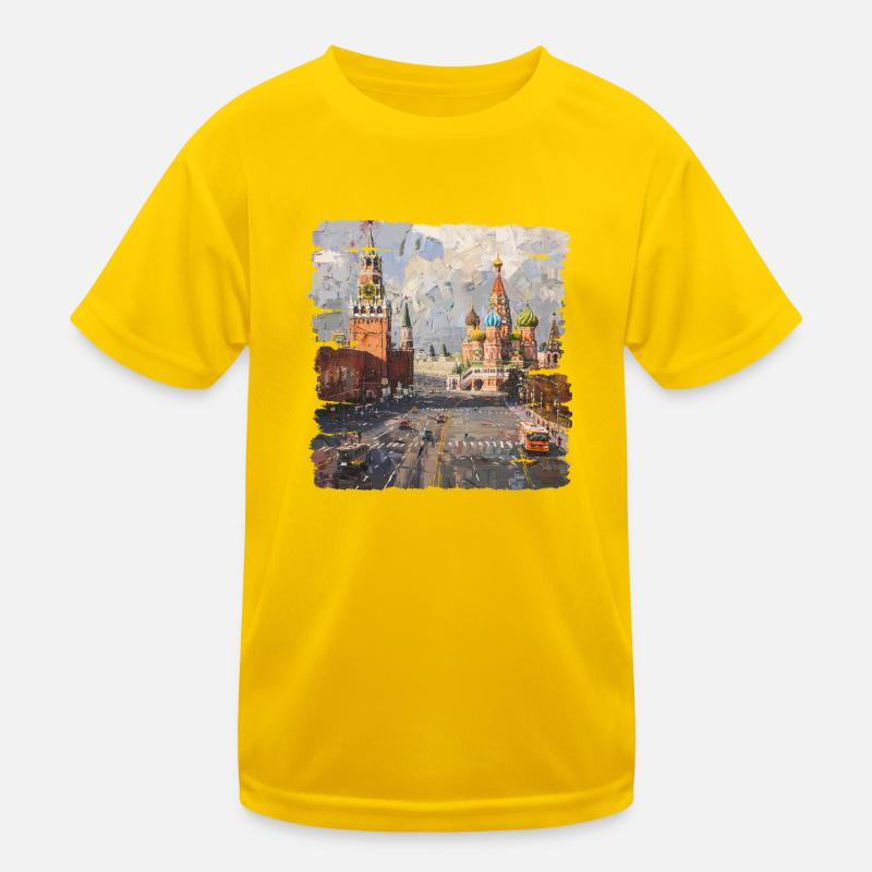 Red Square in Moscow Kids Functional T-Shirt