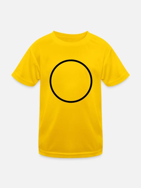 kreis - Kinder Funktions-T-Shirt - Eigelb - Vorne