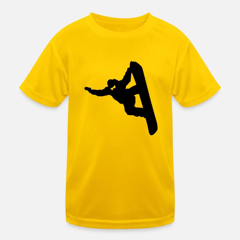 Snowboarding Kinder Funktions-T-Shirt