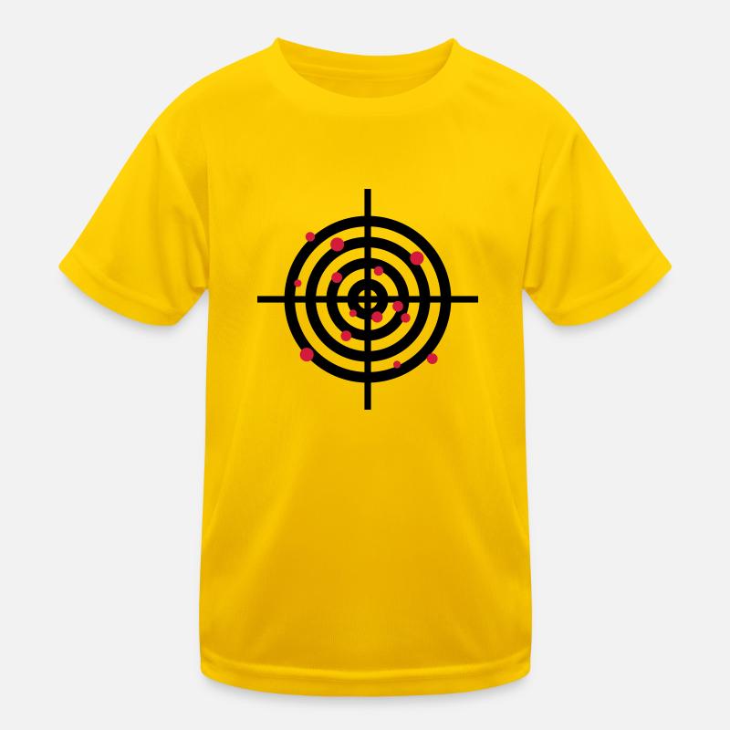 zielscheibe_mit_einschussloechern_2c Kids Functional T-Shirt