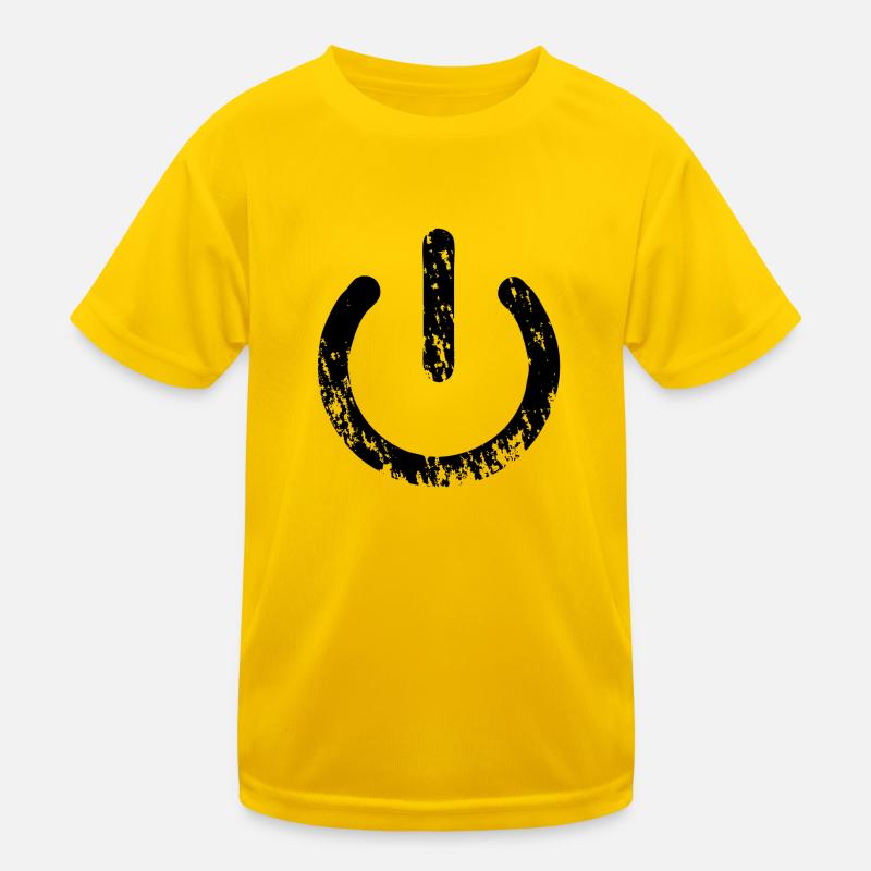 on / off button Kinder Funktions-T-Shirt