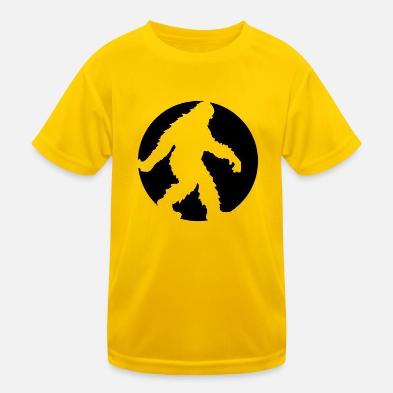 circle round logo going running sideways bigfoo Kids Functional T-Shirt