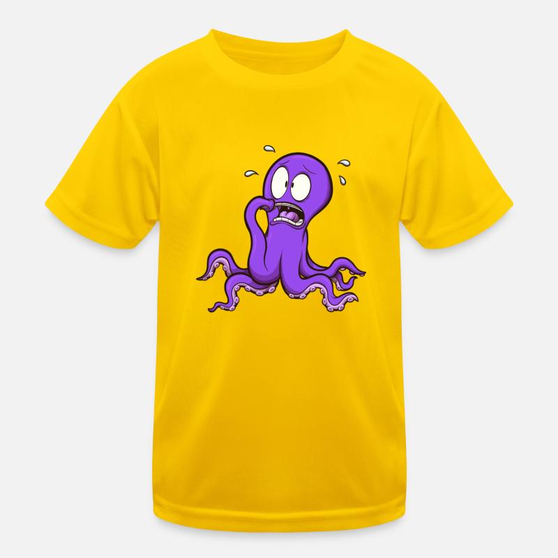 Pieuvre effrayée T-shirt sport Enfant