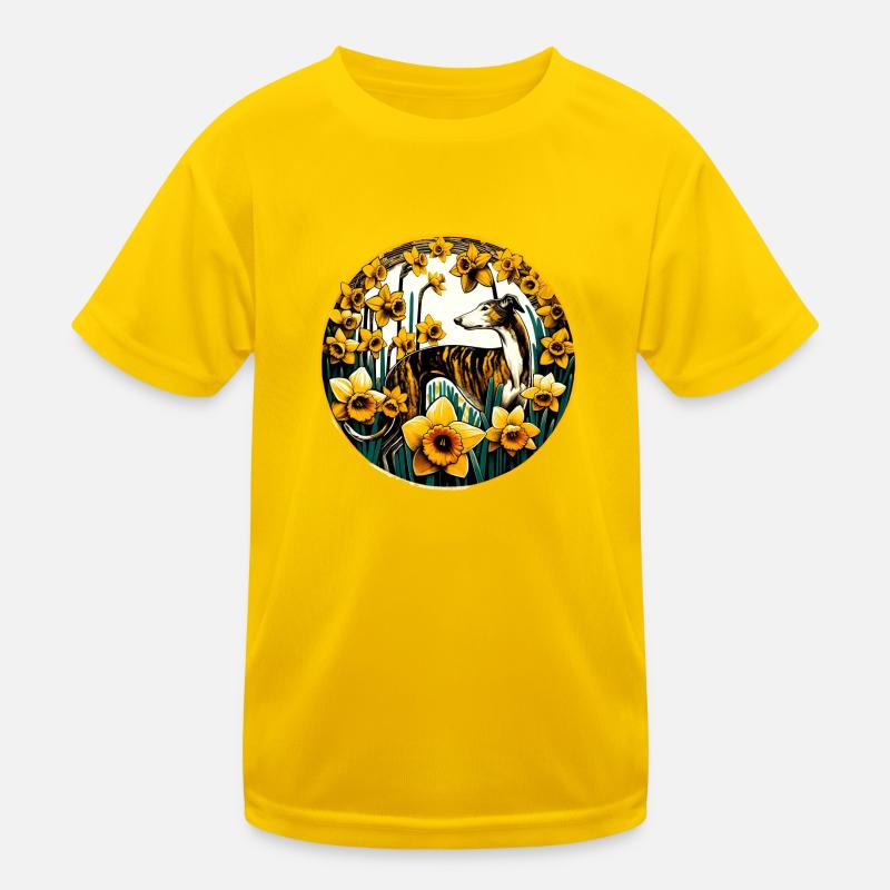 Daffodils Sighthound Kids Functional T-Shirt